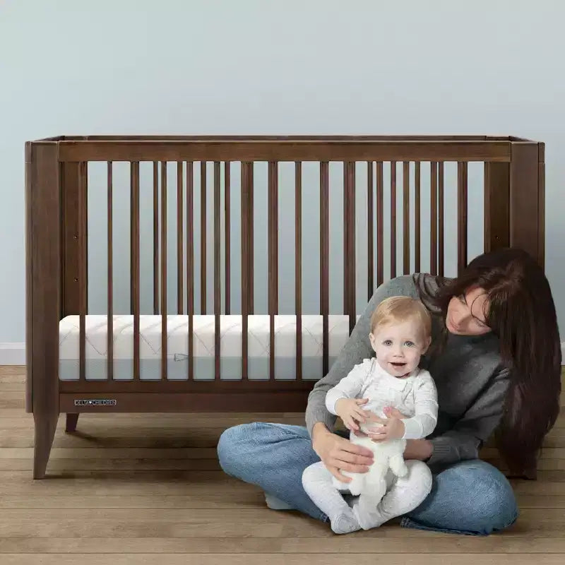 Materasso per culla e lettino 2-in-1 - Certificato Greenguard Gold, schiuma CertiPUR-US - Grigio