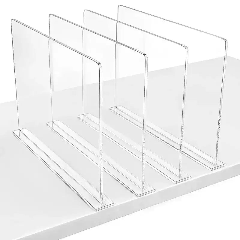 Divisori per mensole in acrilico - Organizer per armadi - Separatore per vestiti/borse