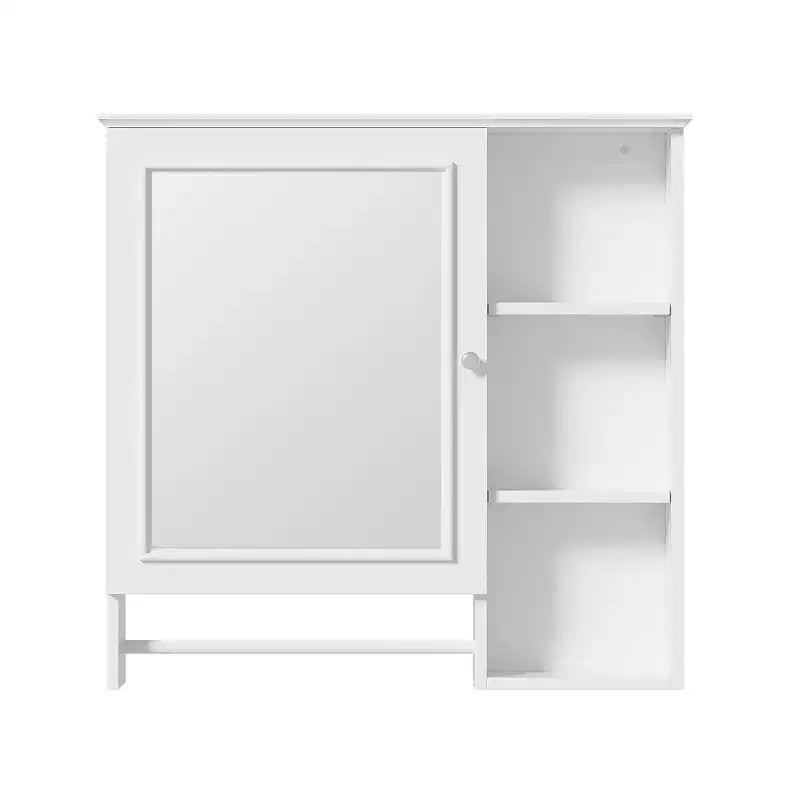 Mobiletto pensile da bagno con grande specchio sulla porta e ripiani regolabili