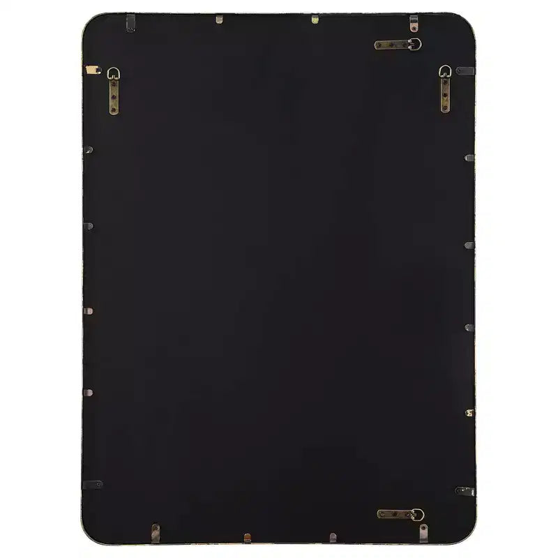 Specchio Decorativo Rettangolare da Parete da Bagno Camera da Letto Soggiorno Moderno Bisellato con Cornice in Ferro Anticato Oro 30 Pollici di Larghezza
