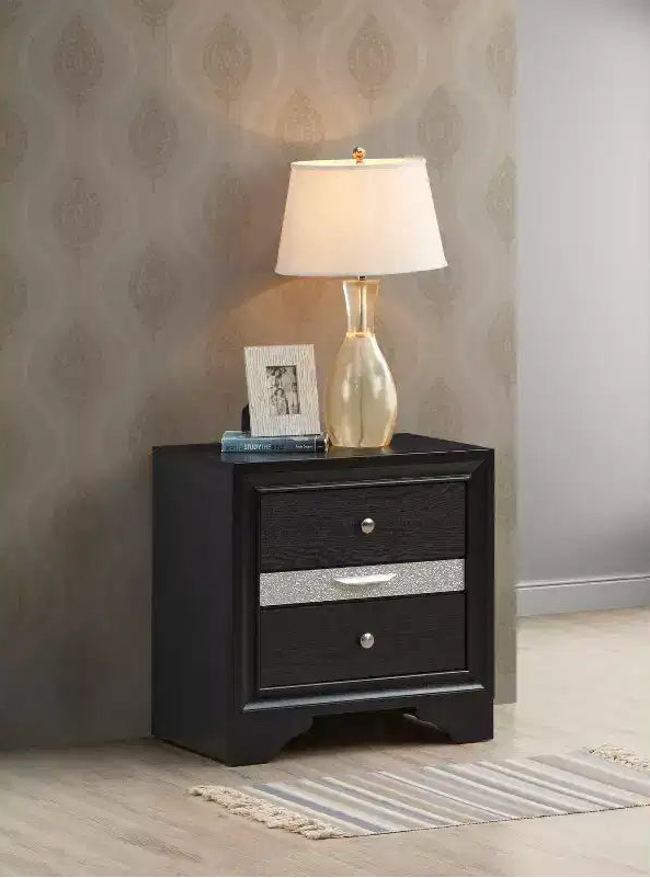 HomeStock Rectangle Sandle Wood Nighstand For Living Room and Bedroom