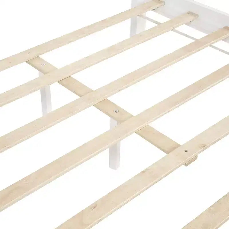Letto moderno in legno Luxystar con testiera alta, pediera, 2 cassetti portaoggetti e luci