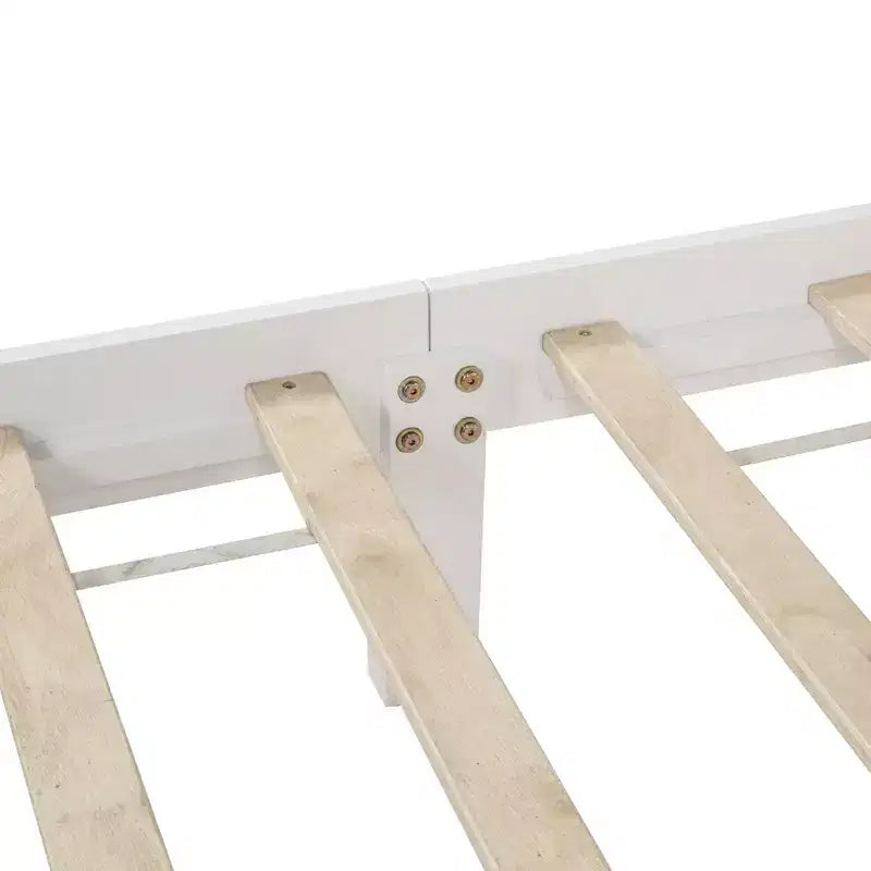 Letto moderno in legno Luxystar con testiera alta, pediera, 2 cassetti portaoggetti e luci