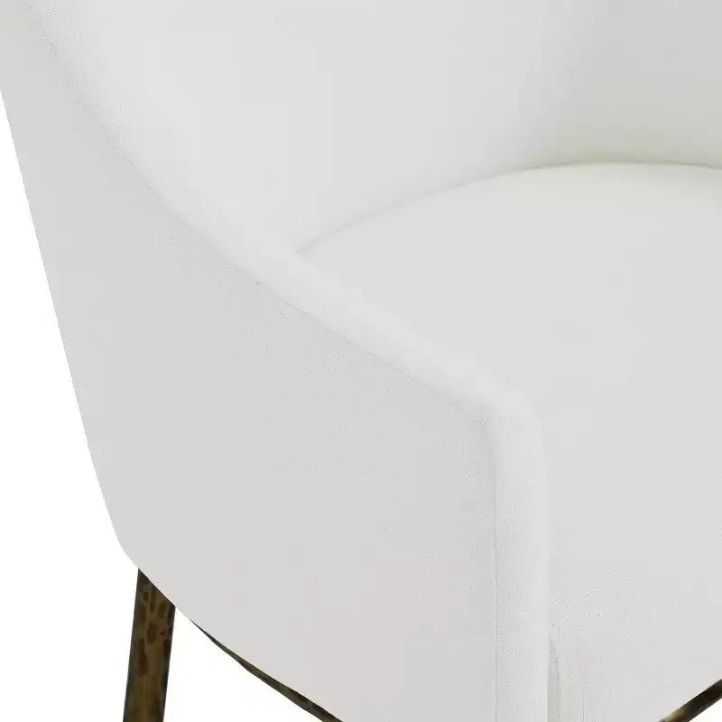 Moderna poltrona imbottita in ferro con gambe in metallo color peltro forgiato