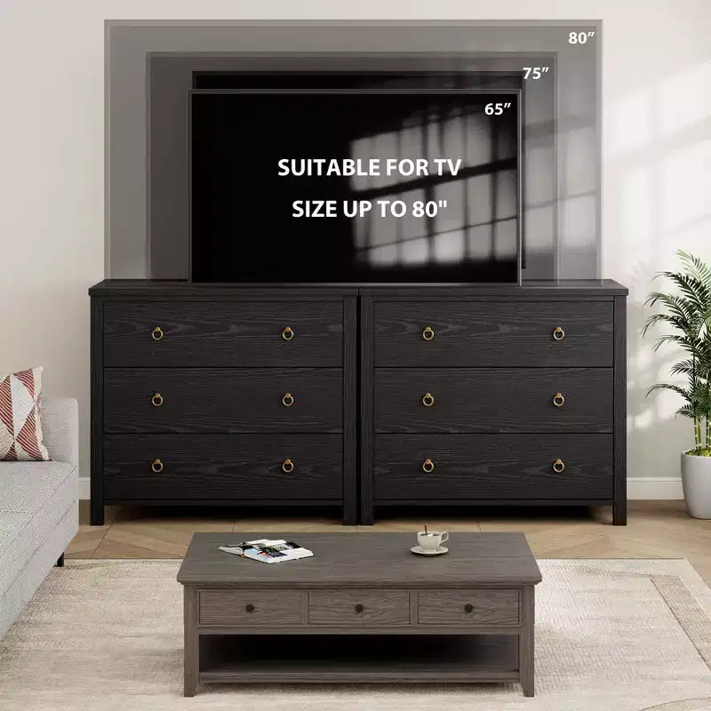 Comodino a 3 cassetti per camera da letto, cassettiera larga 80 cm, armadietto portaoggetti alto e autoportante e organizer per vestiti per soggiorno e corridoio