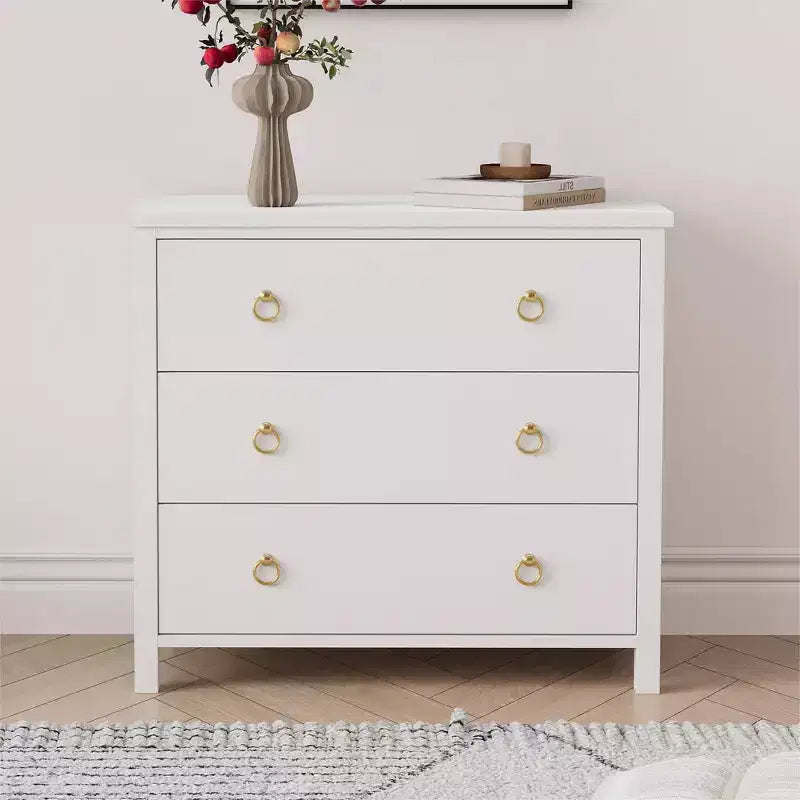 Comodino a 3 cassetti per camera da letto, cassettiera larga 80 cm, armadietto portaoggetti alto e autoportante e organizer per vestiti per soggiorno e corridoio