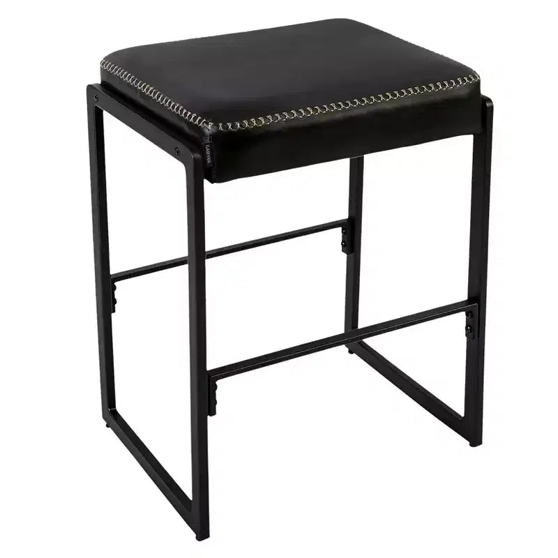 Mid-Century Modern Counter Height Bar Stool, Stylish Lounge Chair, Modern Leather Stool, for Living Room, Dining