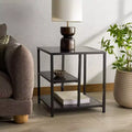 Tavolino d'appoggio Hodge Metal a 3 ripiani - SFV9557 - Nero