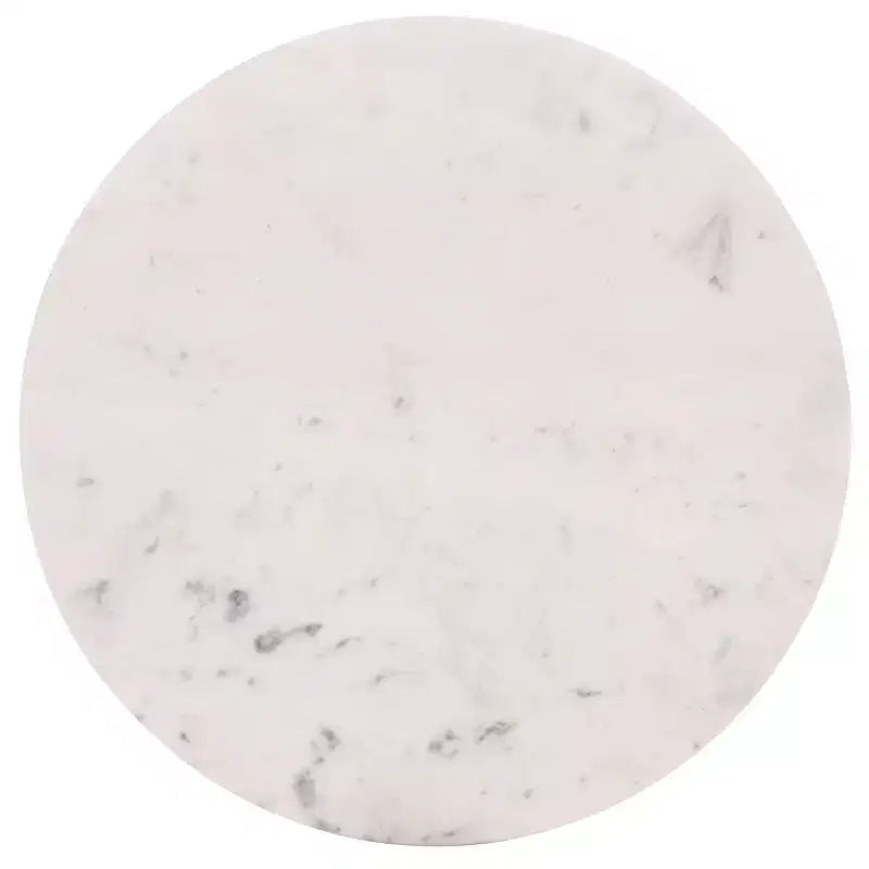 Tavolino d'appoggio Branxton con ripiano in marmo - Ottone/Bianco