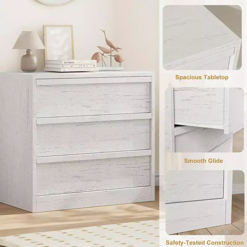 Comodino alto con cassetto in rovere naturale - Tavolino moderno per camera da letto, cameretta e soggiorno