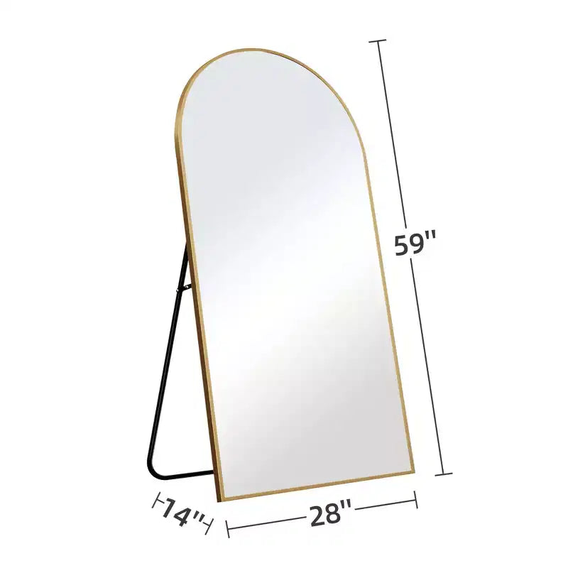 Specchio Moderno a Figura Intera con Cornice in Lega di Alluminio, Grande Specchio da Parete