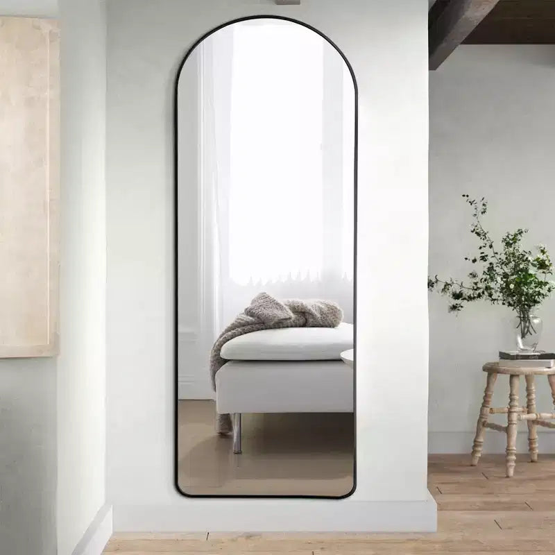 Specchio Moderno a Figura Intera con Cornice in Lega di Alluminio, Grande Specchio da Parete