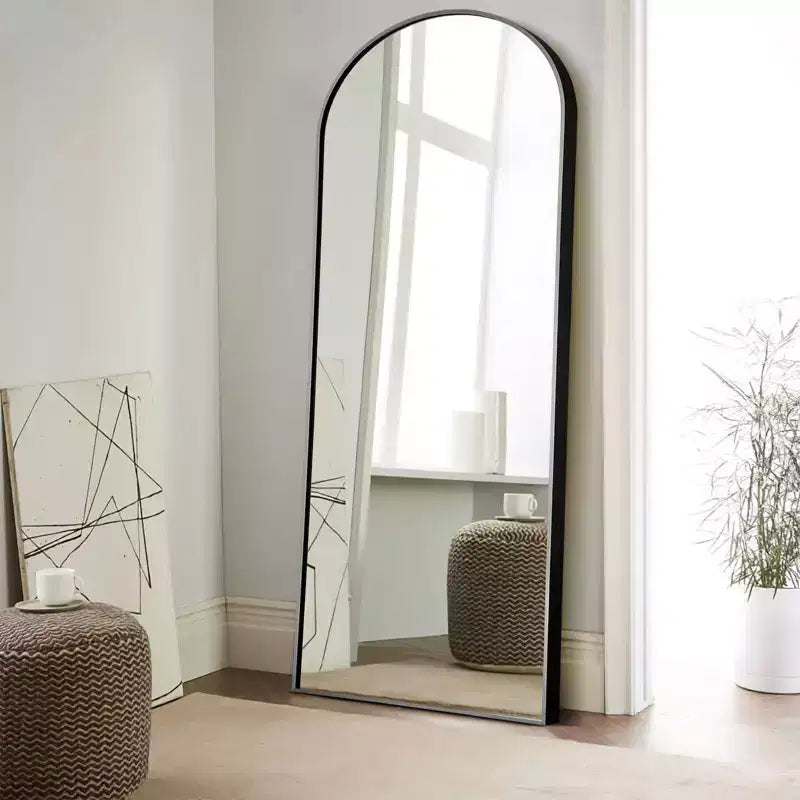 Specchio Moderno a Figura Intera con Cornice in Lega di Alluminio, Grande Specchio da Parete