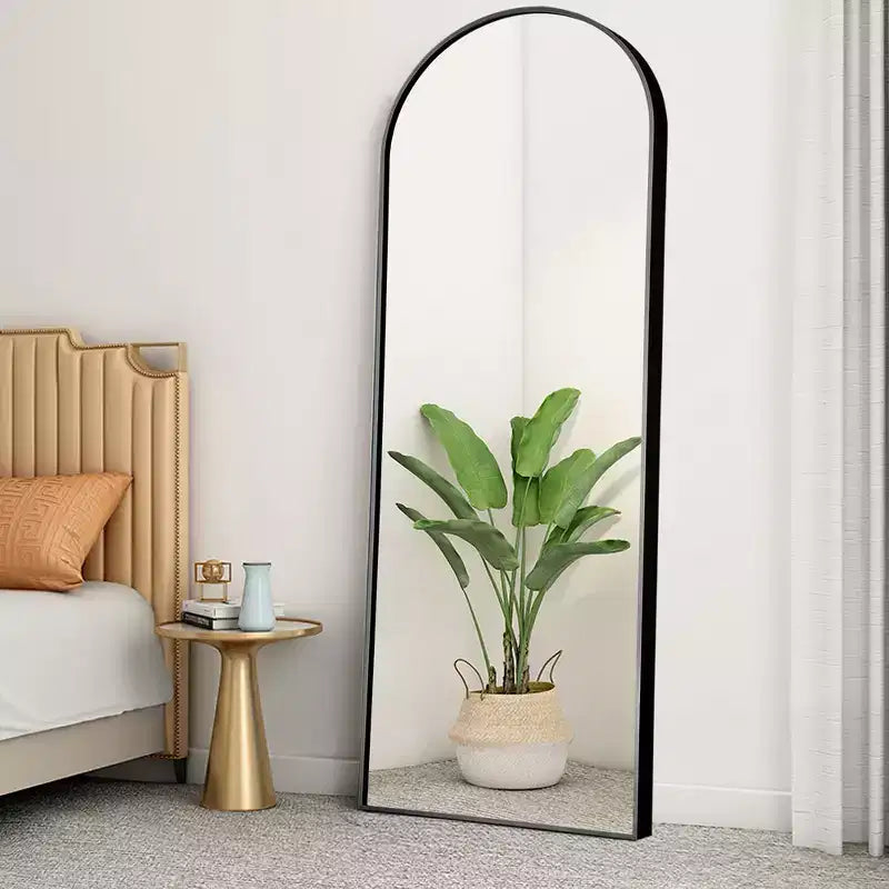 Specchio Moderno a Figura Intera con Cornice in Lega di Alluminio, Grande Specchio da Parete
