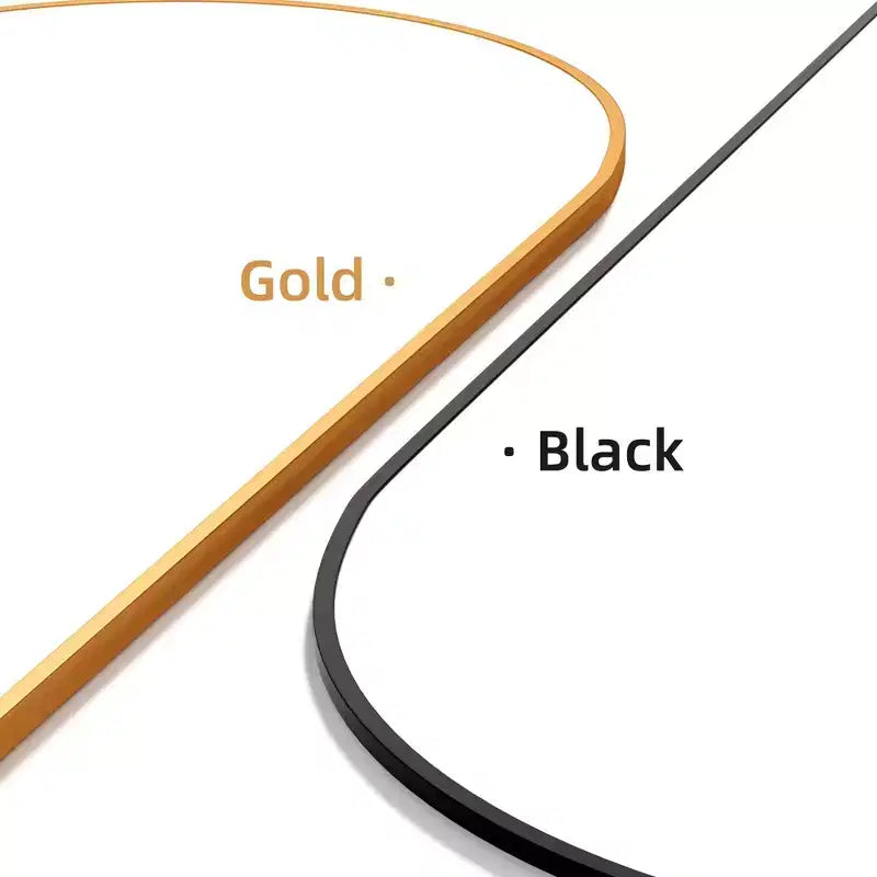 Specchio Moderno a Figura Intera con Cornice in Lega di Alluminio, Grande Specchio da Parete
