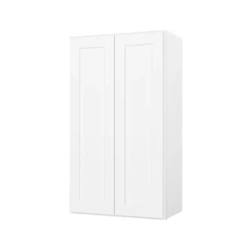 Pensile da cucina Shaker White da assemblare, 30 cm P x 107 cm A, 2 ante - 3 ripiani