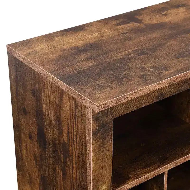 Moderna Console Scarpiera a 24 Scomparti, Mobile Scarpiera Autoportante, Scarpiera Organizzatore in Legno con Base Curva per Ingresso Corridoio Soggiorno
