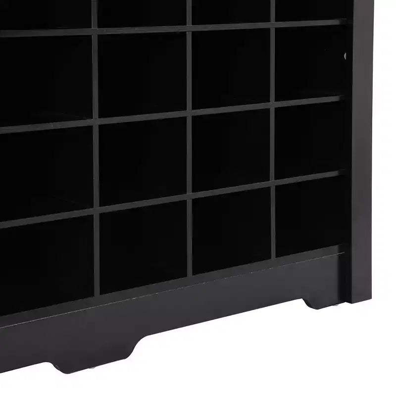 Moderna Console Scarpiera a 24 Scomparti, Mobile Scarpiera Autoportante, Scarpiera Organizzatore in Legno con Base Curva per Ingresso Corridoio Soggiorno