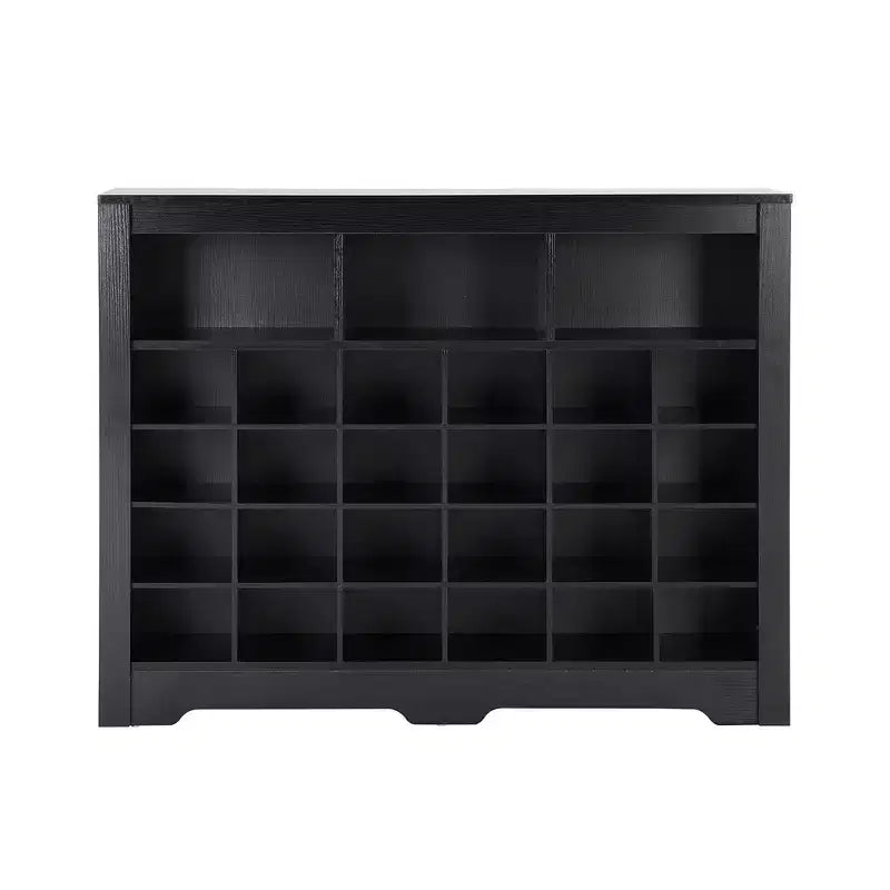 Moderna Console Scarpiera a 24 Scomparti, Mobile Scarpiera Autoportante, Scarpiera Organizzatore in Legno con Base Curva per Ingresso Corridoio Soggiorno