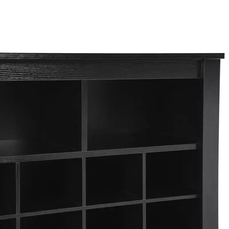Moderna Console Scarpiera a 24 Scomparti, Mobile Scarpiera Autoportante, Scarpiera Organizzatore in Legno con Base Curva per Ingresso Corridoio Soggiorno