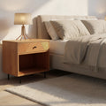 Benford 1 Drawer Nighstand - NST9010 - Natural/Gold - Safavieh